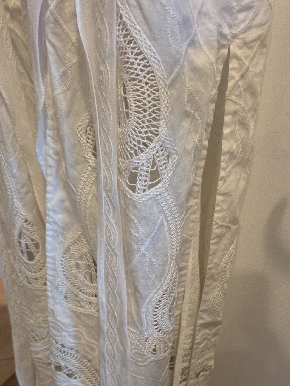 Jonathan Simkhai White Lace Maxi Dress with Spaghetti Straps - Picture 7 of 13